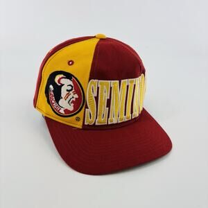 Vintage Florida State Seminoles Hat SnapBack Starter 90’s Colorblock Script